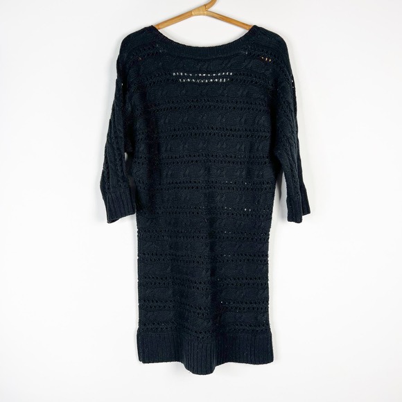 SO black knit long sweater 3/4 length sleeve size XL - Picture 3 of 3